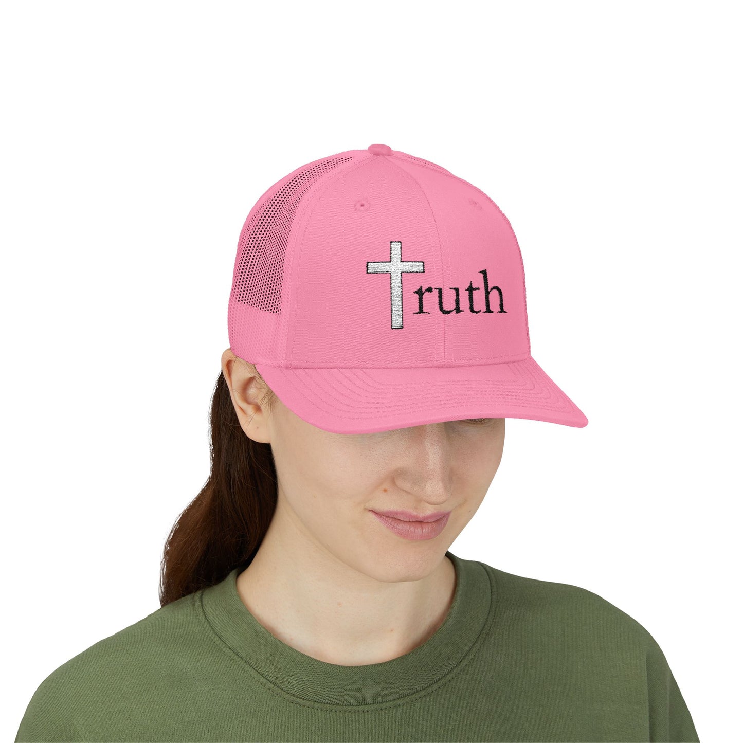 Faith-Inspired Snapback Trucker Cap with 'Truth' Design