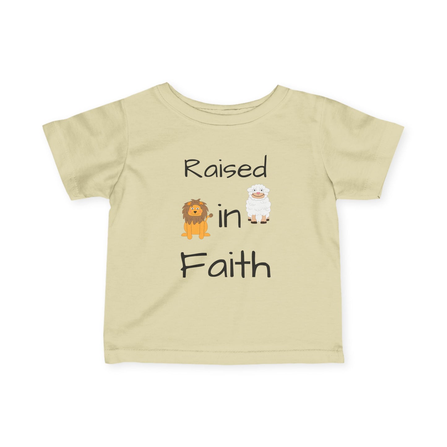 Cute 'Raised in Faith' Infant Tee - Adorable Baby T-Shirt for Christian Families