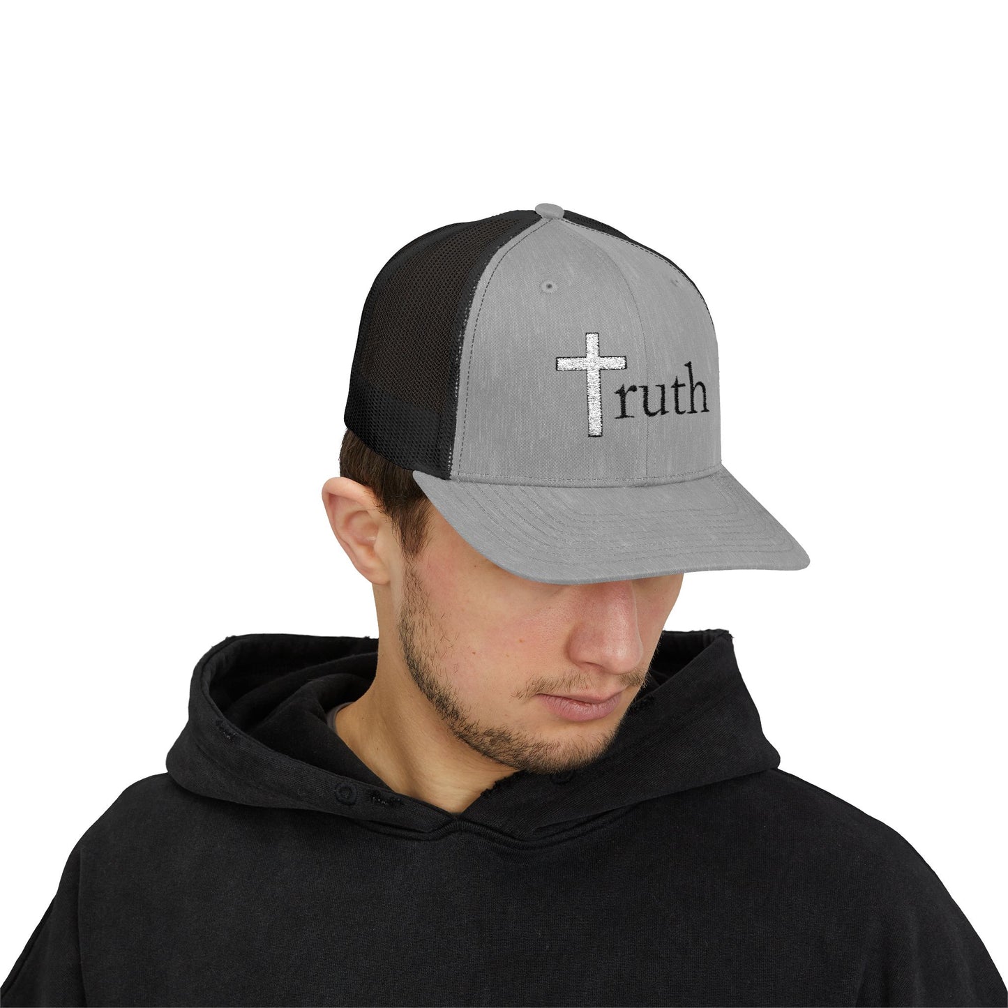 Faith-Inspired Snapback Trucker Cap with 'Truth' Design