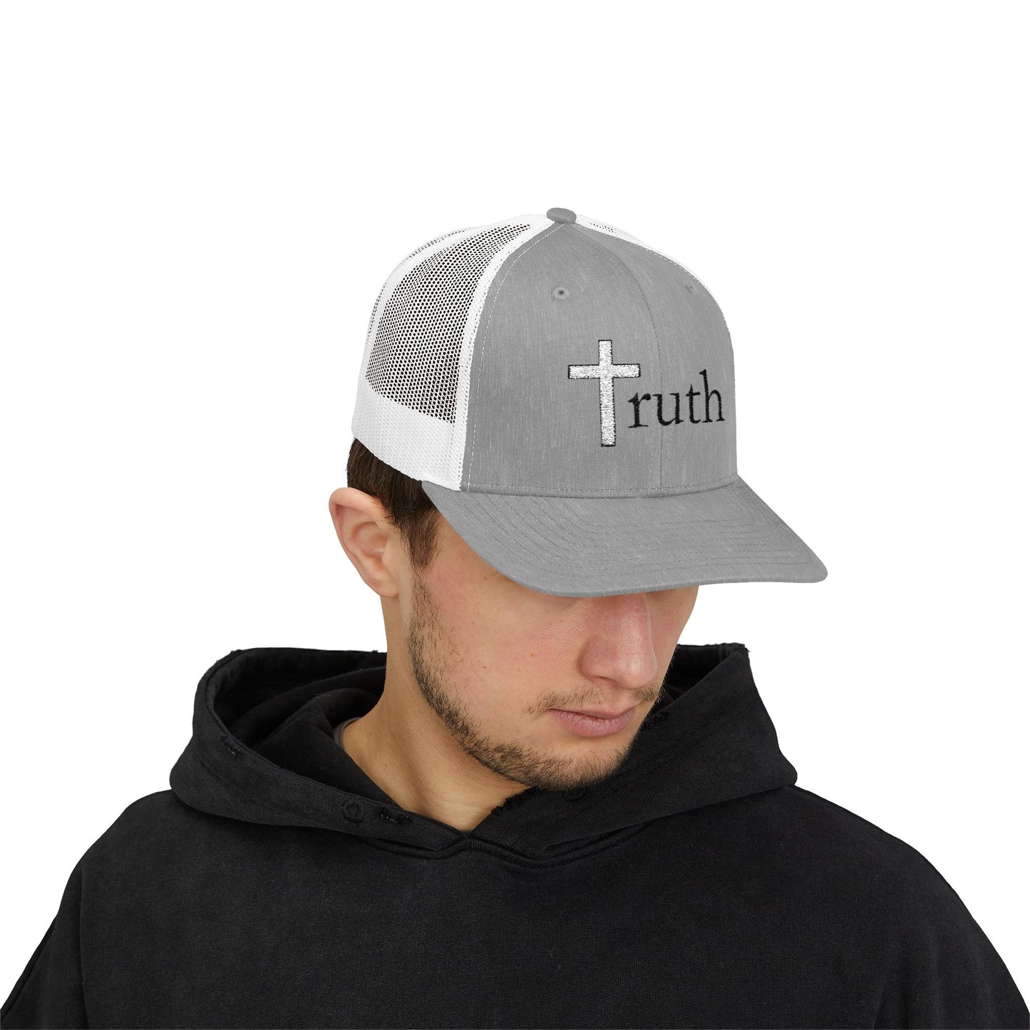 Faith-Inspired Snapback Trucker Cap with 'Truth' Design