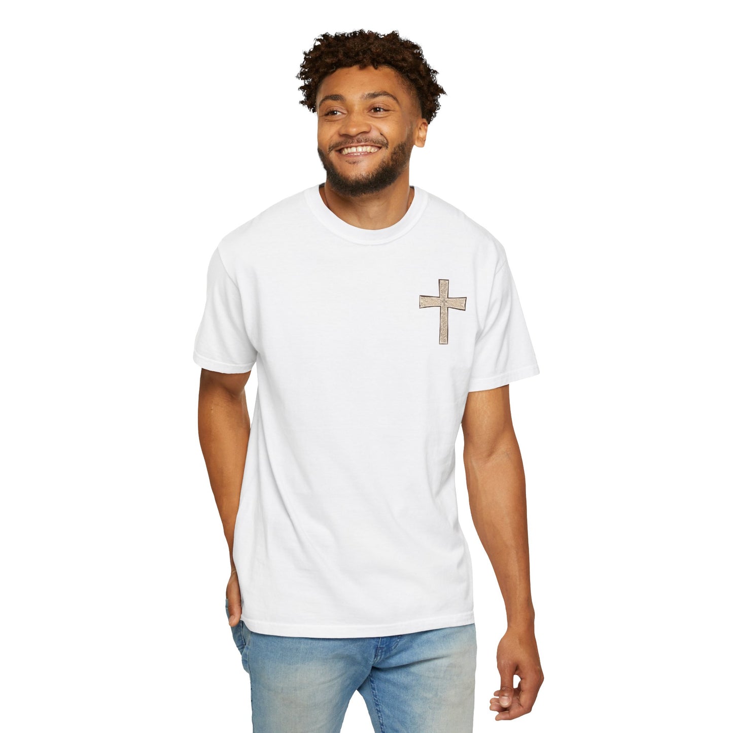 Christian Cross Unisex T-shirt - Old Scripture Design