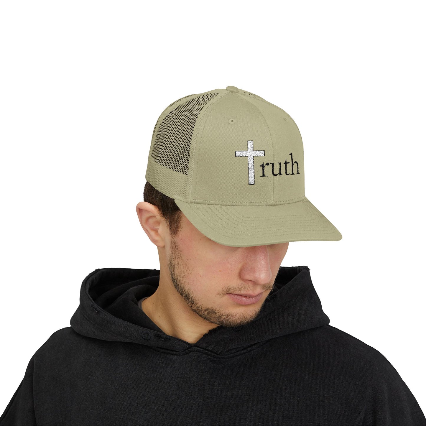 Faith-Inspired Snapback Trucker Cap with 'Truth' Design