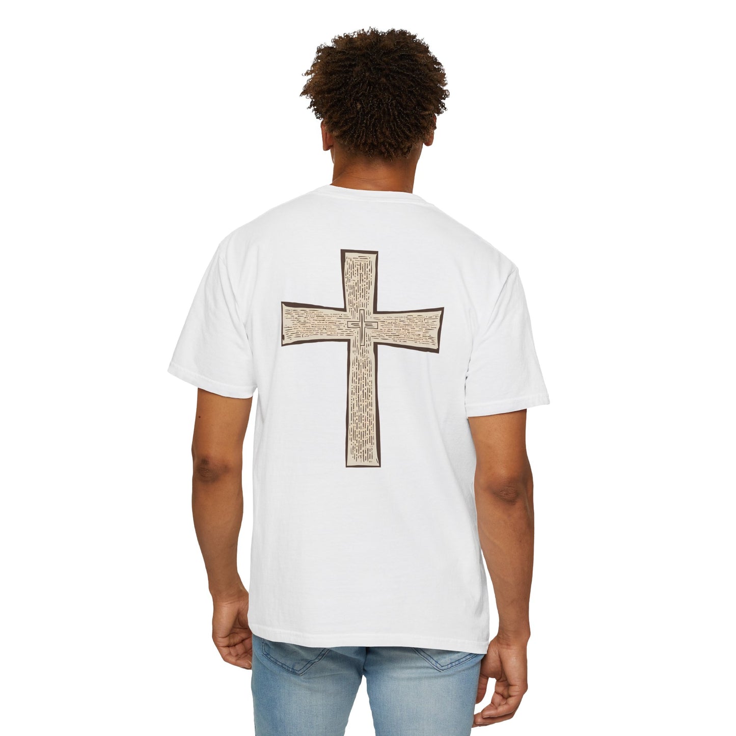 Christian Cross Unisex T-shirt - Old Scripture Design